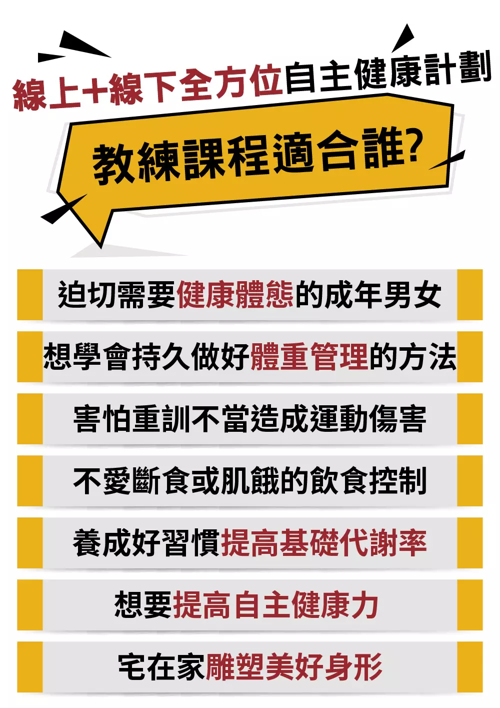 全方位 【輕鬆變身】微行動健康計畫
