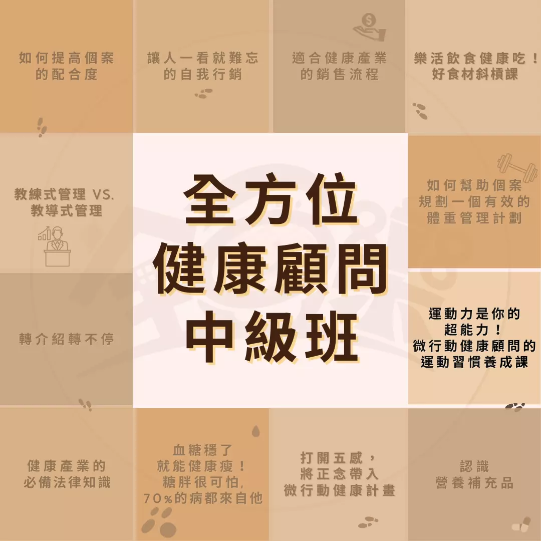 全方位健康顧問中級班|運動力是你的超能力!微行動健康顧問的運動習慣養成課