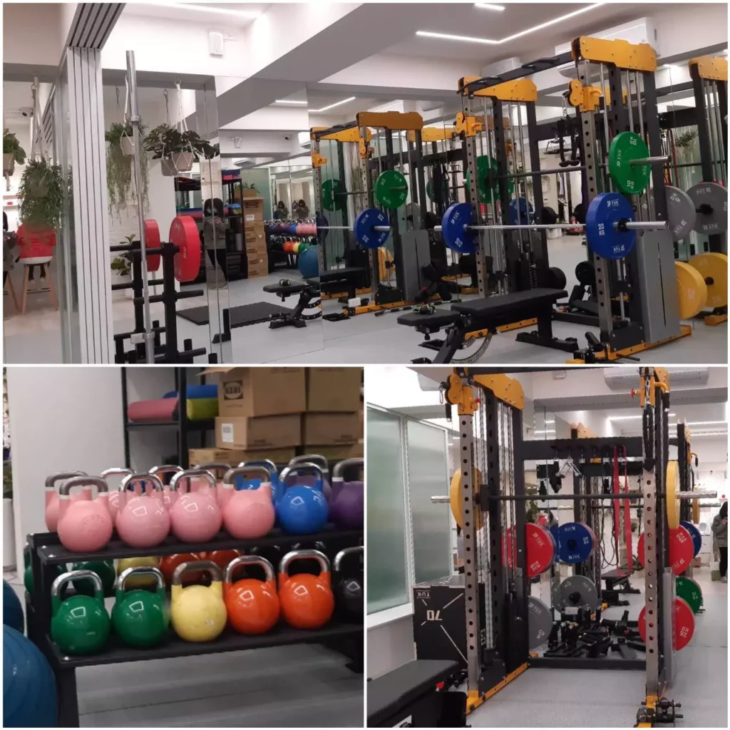 圖／Artemis  一休運動基地裡滿滿的健身器具。